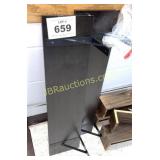 (2) BLACK SHELVES