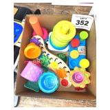 ASSORTED TOYS - STACKING RINGS, COUNTING CUPS
