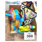 FROG TOY, DRUM, BOARDS