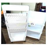 (2) PLASTIC ROLLING ORGANIZERS