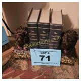 SET OF BIBLES & BOOKENDS