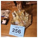 PERFUME BOTTLES & TRAY