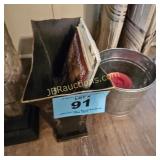 METAL DECORATIVE TRASH BASKET & BUCKET