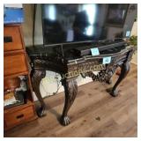 ORNATE CONSOLE TABLE 66"W X 38"T X 22" DEEP
