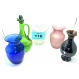 VASES AND WINE BOTTLE