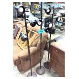 (3) POLE LAMPS WITH 3 ADJUSTABLE LIGHTS ON EACH