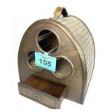 HANDLED WOOD WINE RACK WITH DRAWER