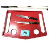 PLASTIC TRAY AND KNIVES