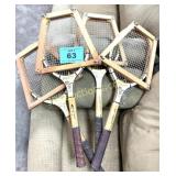 (4) RAWLINGS JOHN NEWCOMBE COURT KING TENNIS RACKT