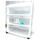 3 DRAWER PLASTIC CART