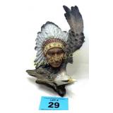 EAGLE AND INDIAN STATUE