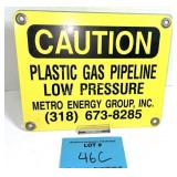 CAUTION GAS PIPELINE SIGN