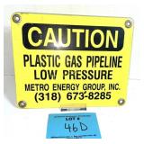 CAUTION GAS PIPELINE SIGN