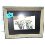 BLACK AND WHITE ELEPHANT ART