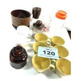 PLASTIC MCM COFFEE CUPS AND MISC CANISTERS