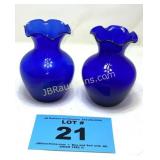 COBALT BLUE BUD VASES
