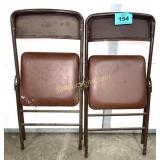 TWO FOLDING CHAIRS