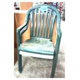 TWO PLASTIC LAWN CHAIRS