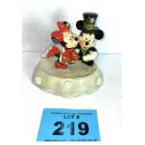 MICKEY AND MINNIE MOUSE MUSICAL FIGURINE