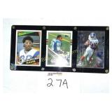 3 CARD SET DICKERSON, SANDERS,  TERRELL DAVIS