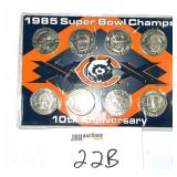 1985 CHICAGO BEARS 10TH ANNIVERSARY COINS