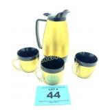 MCM VINTAGE THEMO SERV CARAFFE AND COFFEE CUPS