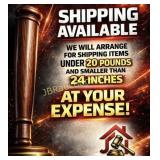 SHIPPING AVAILABLE AT BUYERS EXPENSE - READ TERMS