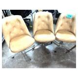 DINING CHAIRS ON ROLLERS