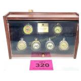 JOHN DEERE FRANKLIN MINT POCKET WATCH SET