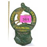 JOHN DEERE IRON WALL HANGING
