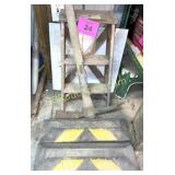 PARKING BLOCKS, STEP LADDER, PICK