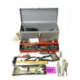 METAL TOOL BOX WITH TOOLS