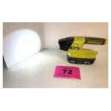 RYOBI FLASHLIGHT WITH RECHARGABLE BATTERY
