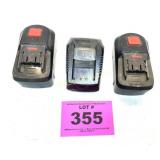 BATTERIES AND CHARGER 18V