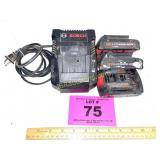 BOSCH 18V LITHIUM ION BATTERIES AND CHARGER
