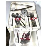 SILVERWARE IN PLASTIC DRAWER