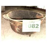 3 FOOT CAST IRON POT W LID