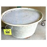 GALVANIZED WASHTUB/PAITO TABLE CASTERS