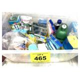 PLASTIC TOTE W SPONAGES, ETC.