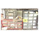 3 HARDWARE BINS W CONTENTS