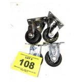 375 P CAP RUBBER CASTERS SET OF 4