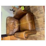 BROWN LEATHER SOFA CHAIR