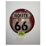 ROUTE 66 BUTTON SIGN 16"