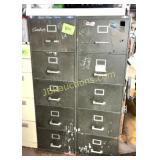 2 ARMY GREEN LEGAL SIZE 5 DRAWER FILE CANBETS