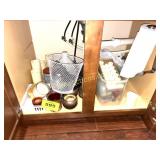 2 CABNETS OF CANDLES AND WAX WARMERS