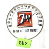 7 UP FIRST AGAINST THIRST THERMOMETER VINTAGE