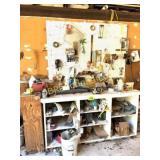 GARAGE CABINET AND CONTENTS & PEG BOARD CONTENTS