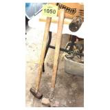 SLEDGE HAMMERS AND RUBBER HAMMER