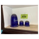 COBALT GLASS DOMES