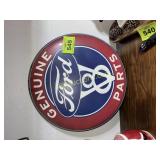 FORD V8 ROUND METAL SIGN 48'